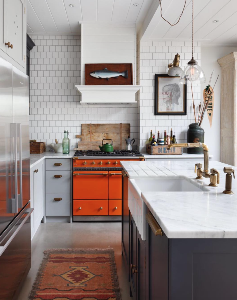 Ham Interiors kitchen with orange range
