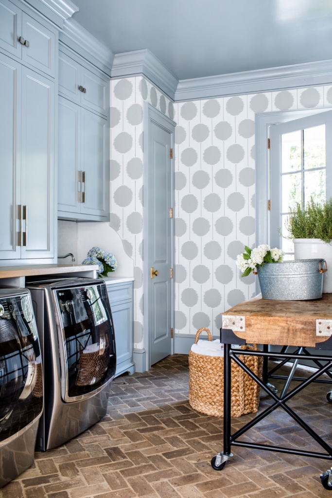 Lakeside Georgia home designed by Brandon Ingram with interiors by Ashley Gilbreath laundry room