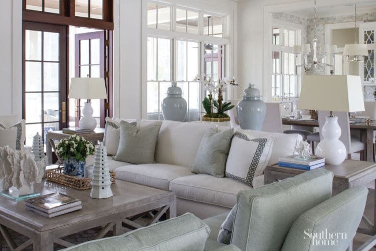 Palmetto Bluff living room from Tina of The Enchanted Home
