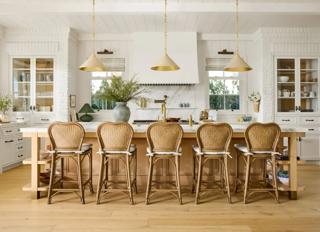 A beautiful, timeless neutral home interior design project featuring layered textures and warm tones