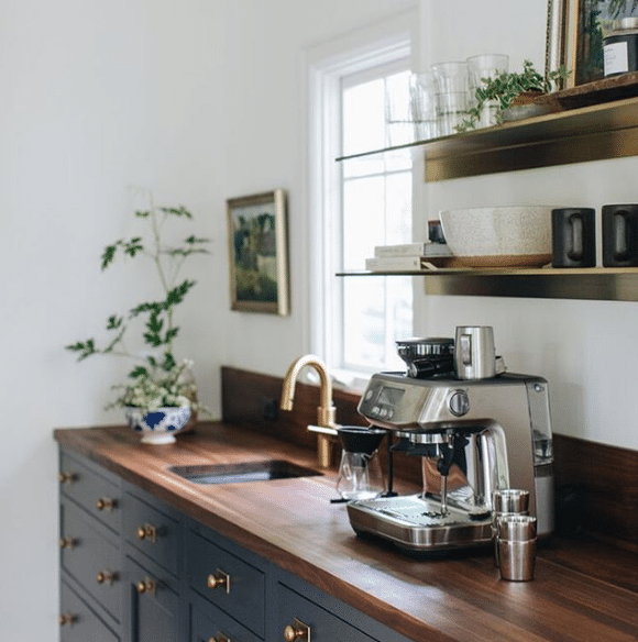 In Good Taste: Jean Stoffer Design kitchen - Stoffer Photography Interiors - espresso machine