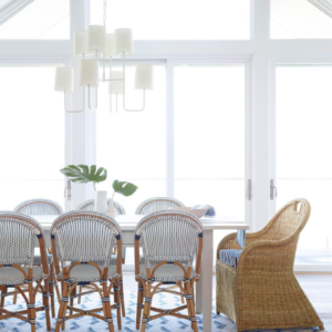 Entertaining in a Blue & White Dining Room