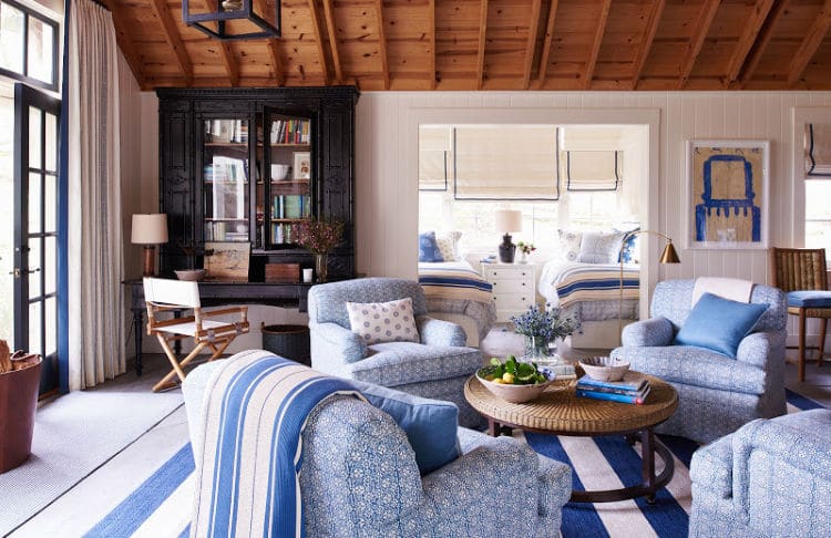 guest house Mark D. Sikes | Amy Neunsinger photography, blue and white