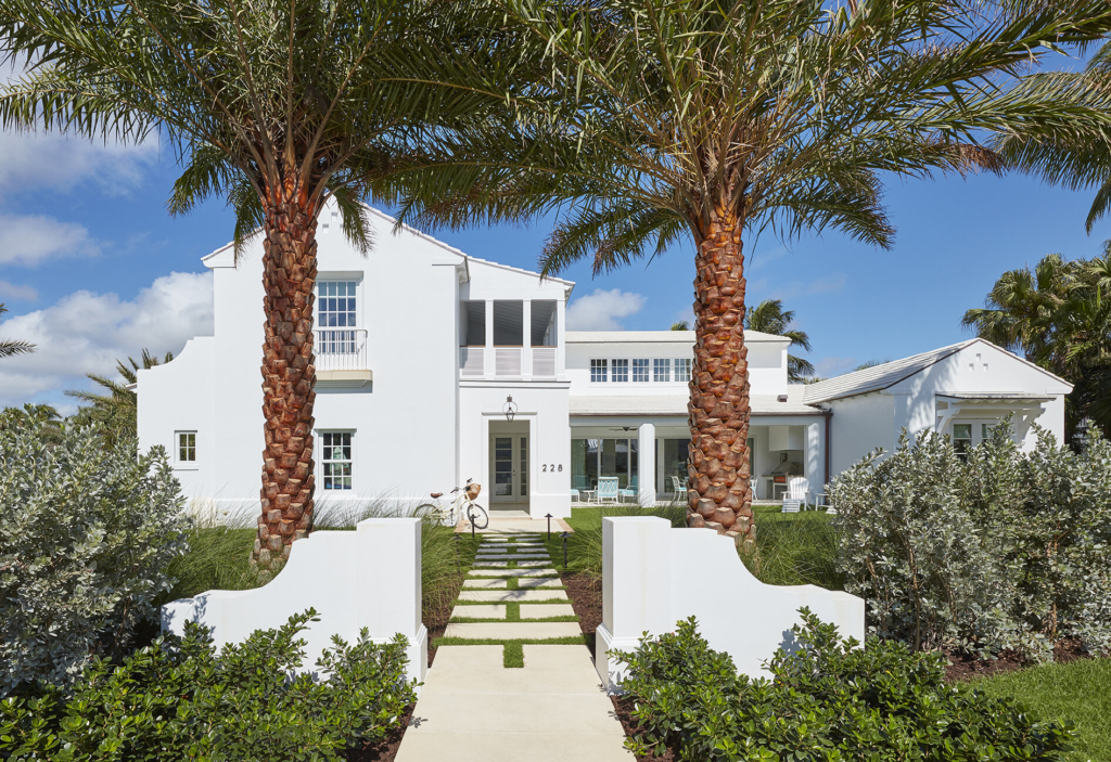 Kara miller designed beach house with white exteriors