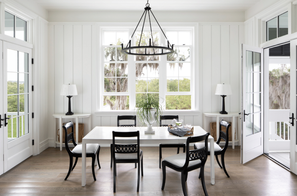 Jessica Glynn Photography dining room with shiplap