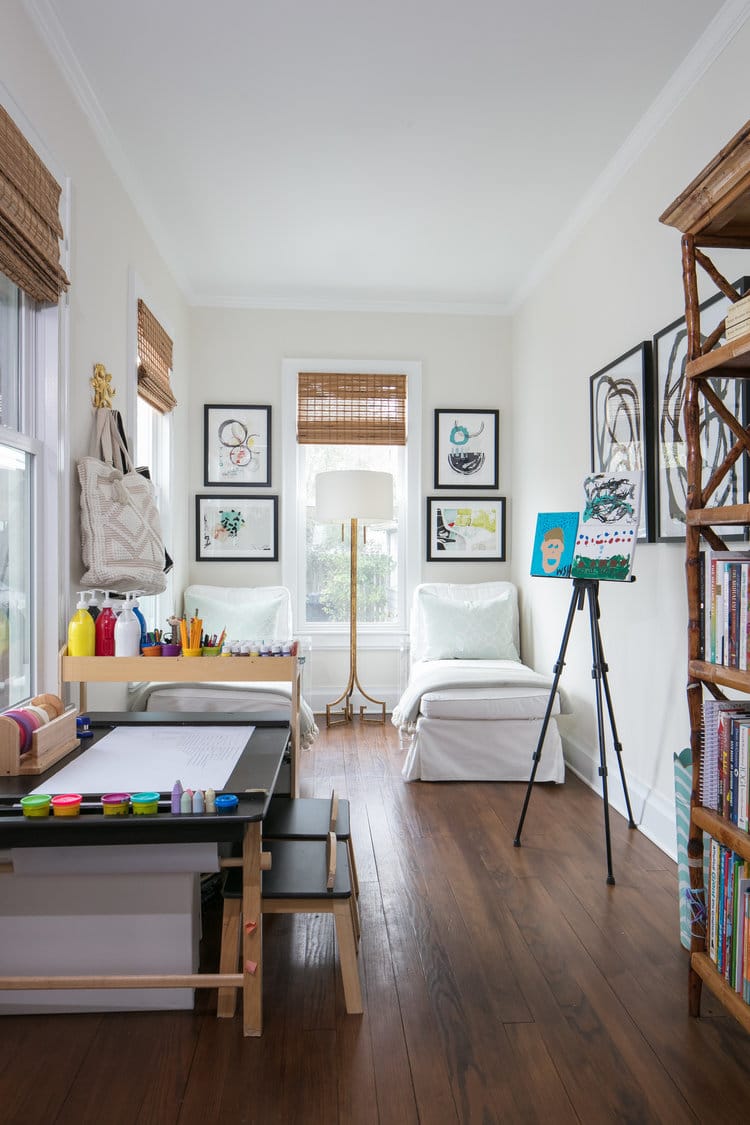 playroom with Kenian bookcase
