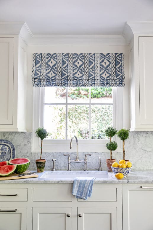 Clary Bosbyshell Interior Design blue and white kitchen 