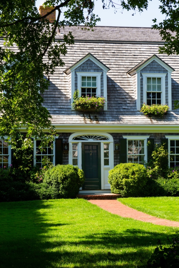 Patrick Ahearn Architect shingled house curb appeal with window box