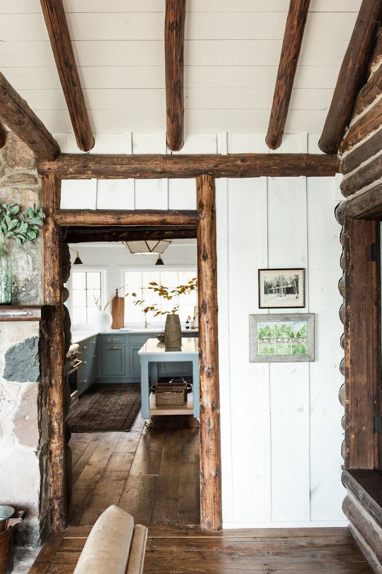 Jean Stoffer Design Jenna Borst Photography English cottage with wood beams