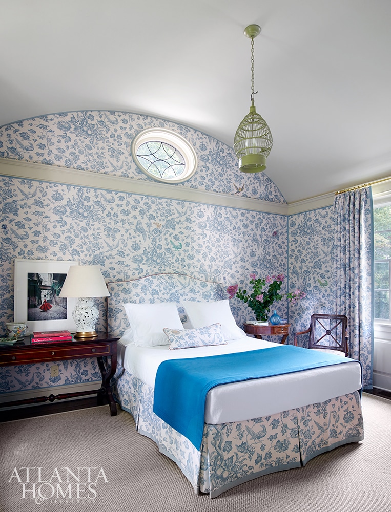 Tammy Connor Design Georgian Revival blue and white bedroom
