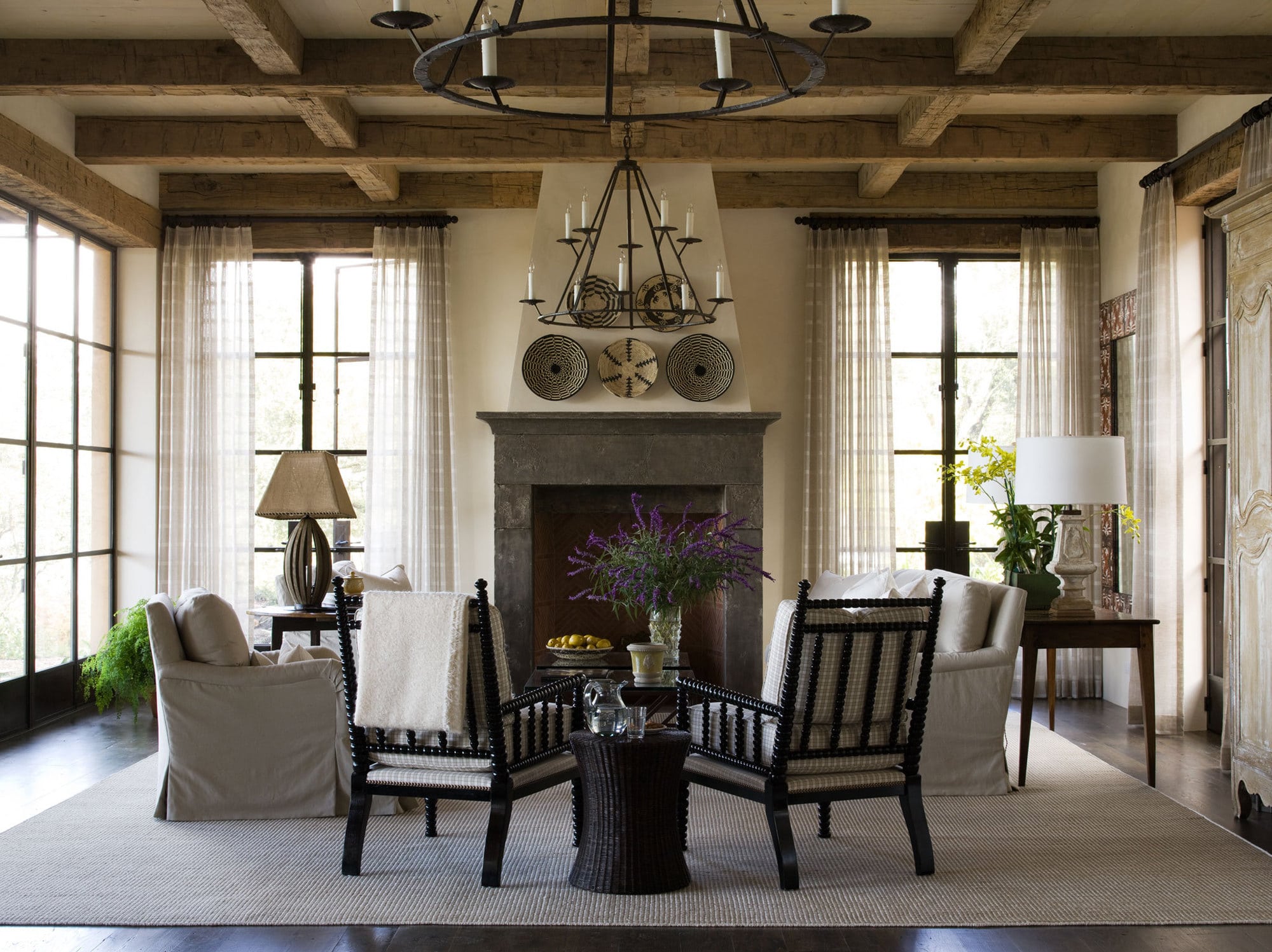 Marshall Watson designed living room in Napa Valley