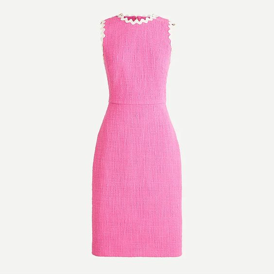 J. Crew pink dress shopping
