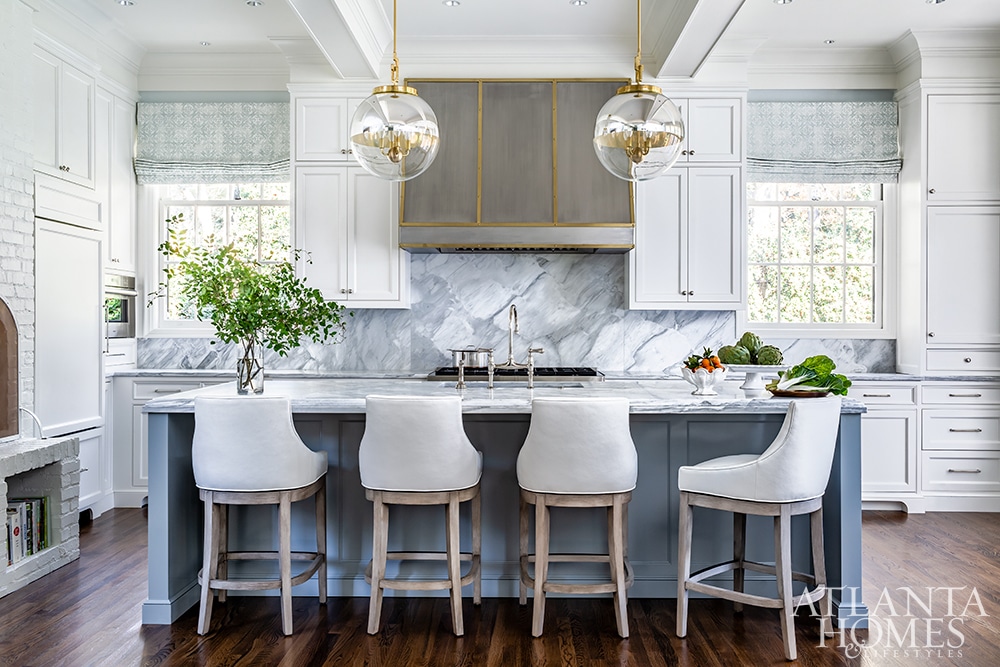 Neel Reed designed home kitchen with pendants