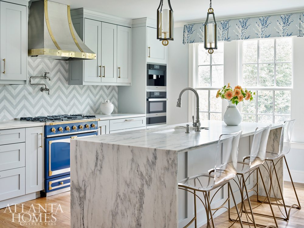 Atlanta Homes & Lifestyles | Niki Papadopoulos of Mark Williams Design Associates | Emily Followill Photography | kitchen - marble kitchen - kitchens