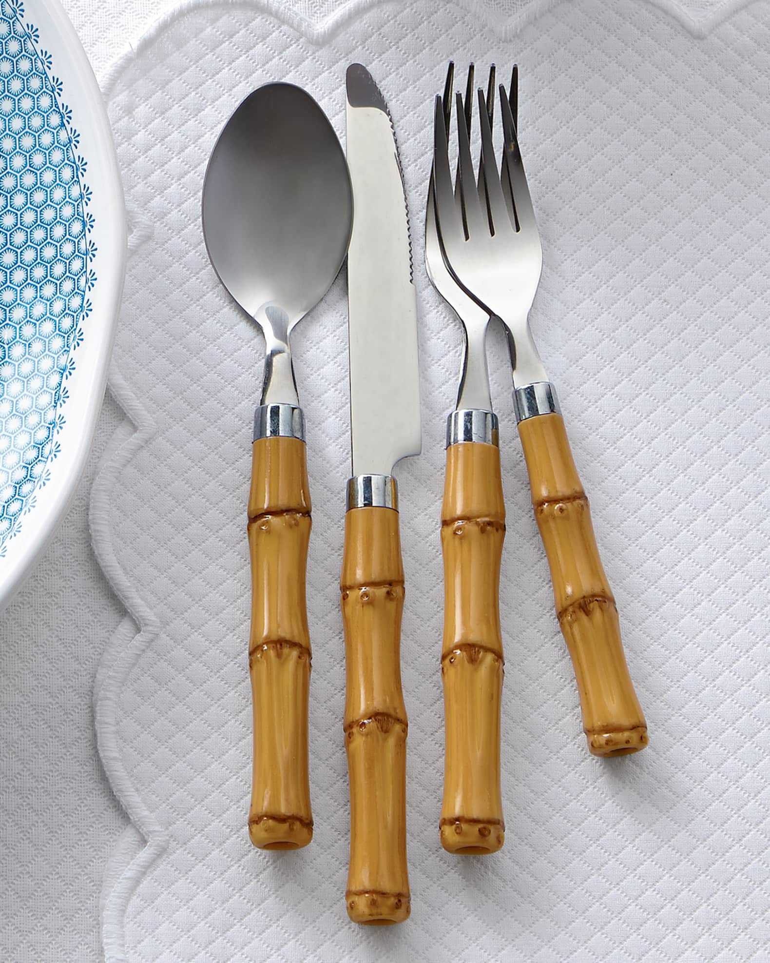 Neiman Marcus - 20 piece bamboo flatware on SALE, perfect for you and your guest