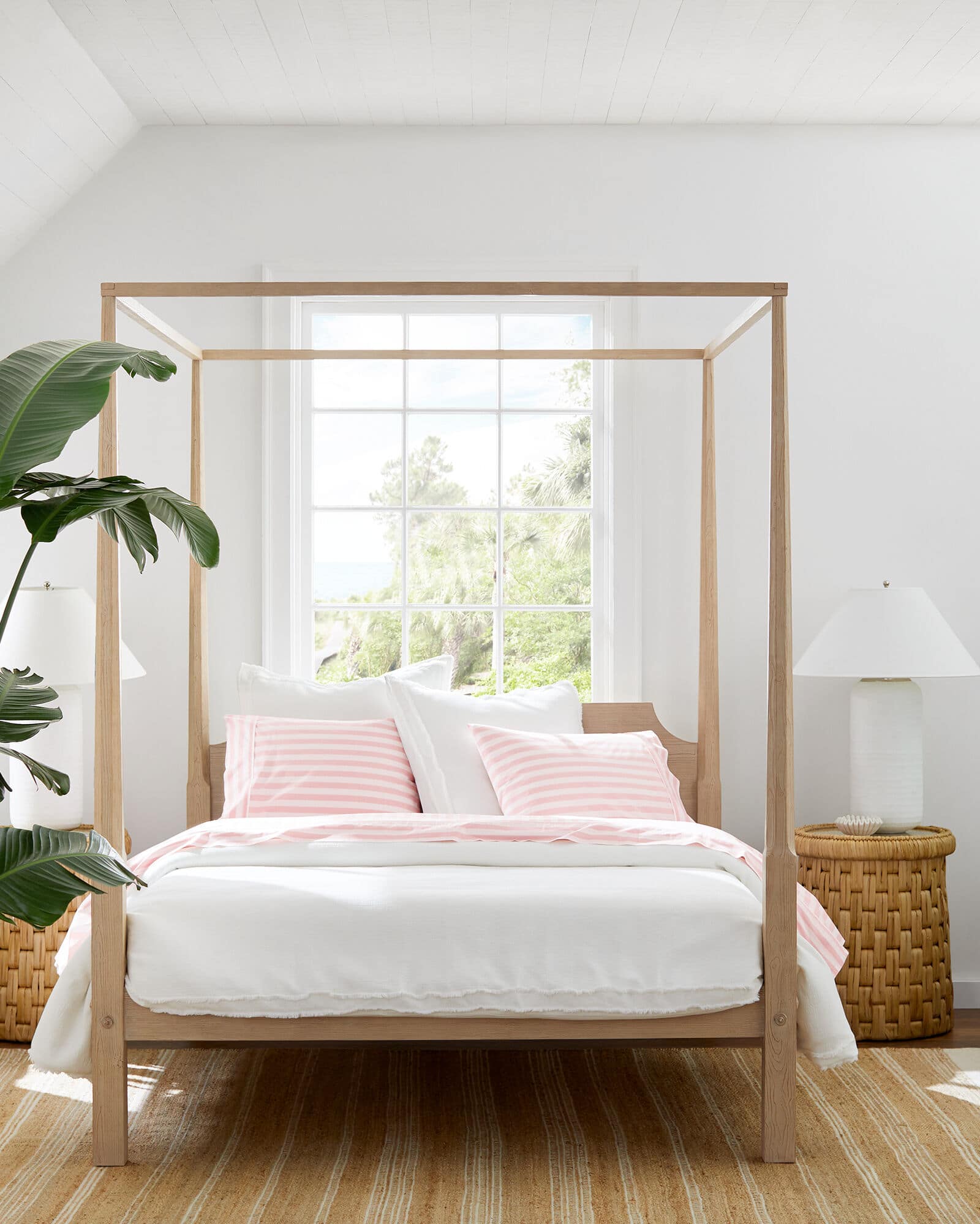 Serena & Lily Whitaker Four Poster Bed | Sunbleached Pine.| bedroom refresh - guest room