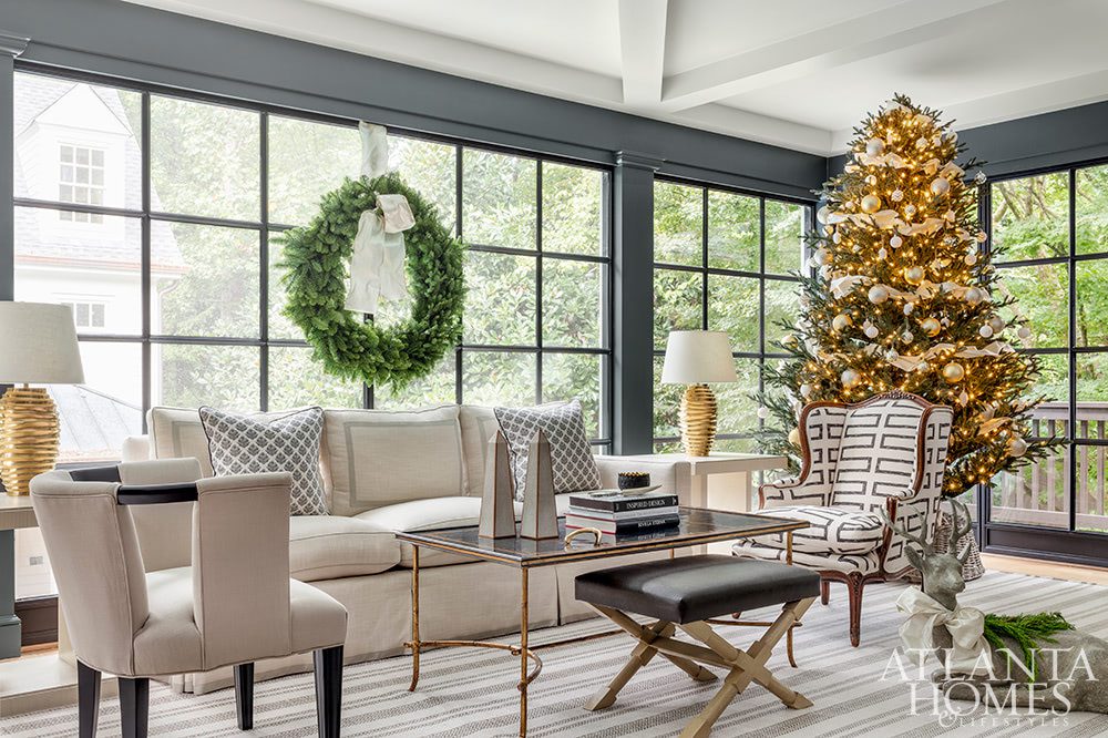Atlanta Homes & Lifestyles | Huff-Dewberry Interior Design| Rustic White Photography decorations porch