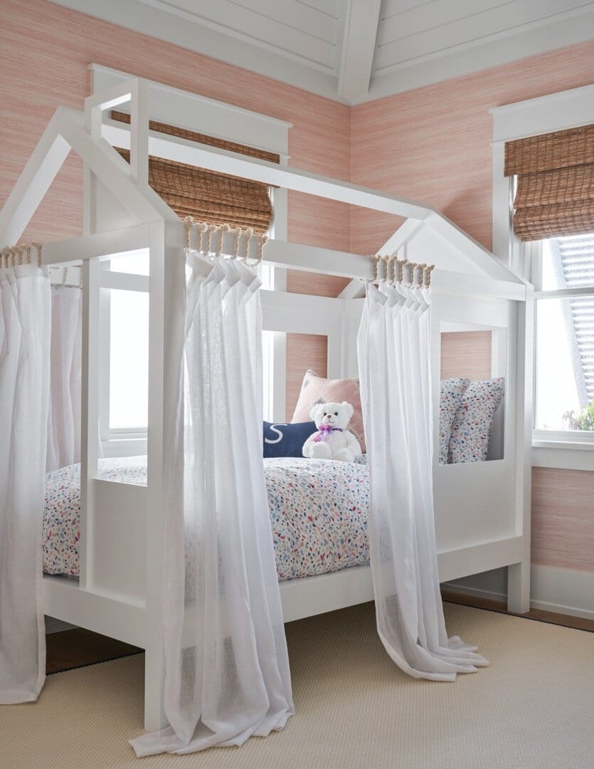 Ocean City beach house bedroom designed by Stephanie Kraus | Nathan Schroder Photography 