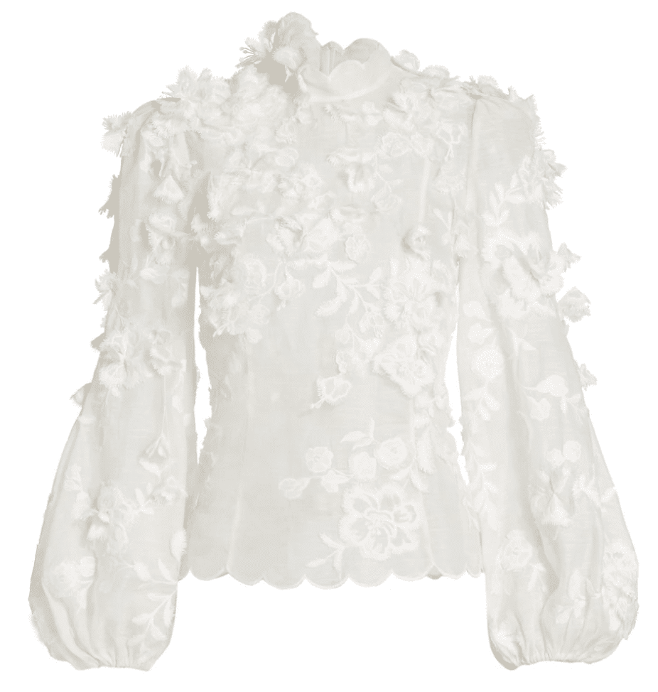 Sophisticated white blouse from Zimmerman at Nordstrom