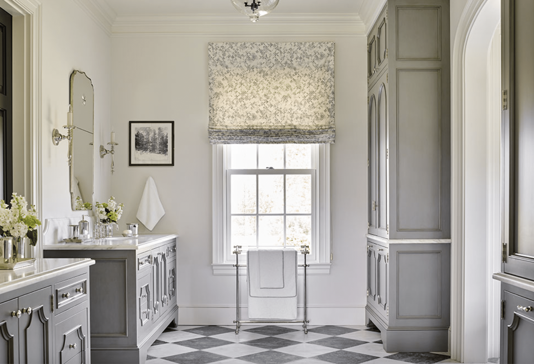 Barbara Westbrook Interior Design | Emily Followill Photography - house tour - Tennessee farmhouse - farmhouse - bathroom - bathroom decor - bathroom ideas - marble floors - black and white marble floors