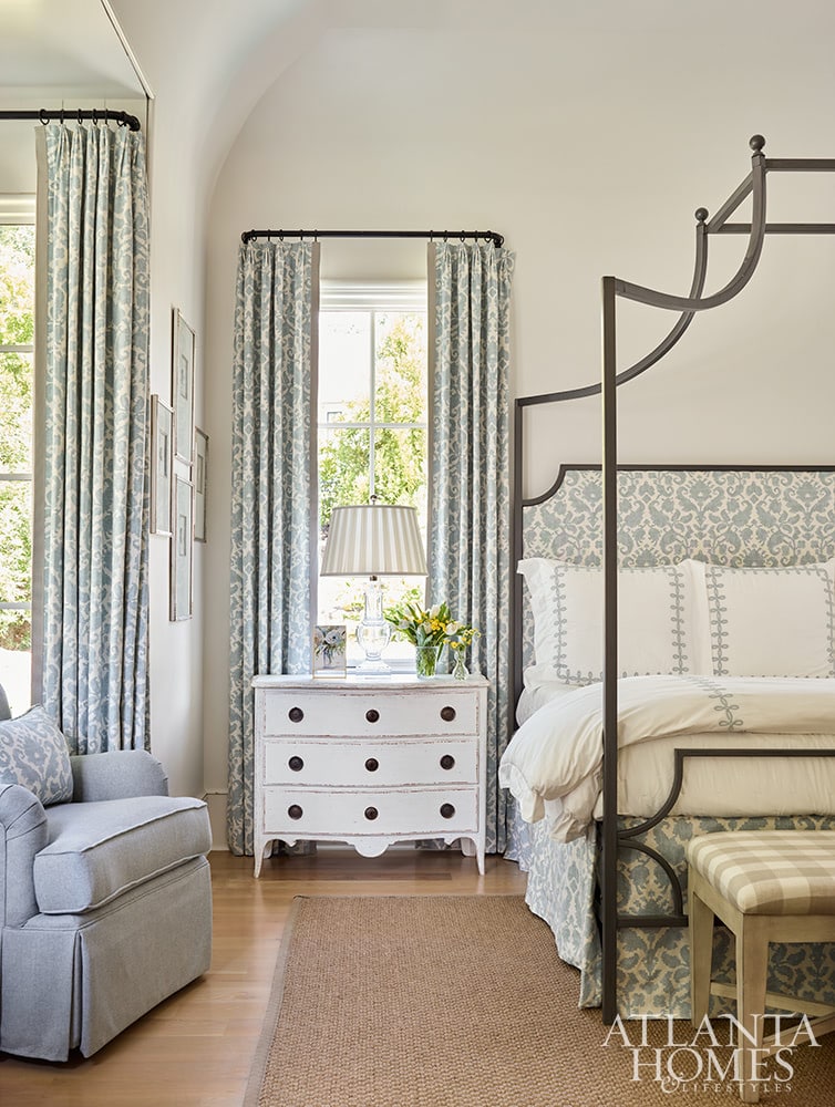 Southern charm house tour designed by T.S. Adams Studio, with interiors by Lauren DeLoach and photographed by the amazing Emily Followill - bedroom design - bedroom details - bedroom - bedroom remodel - blue and white bedroom - blue and white
