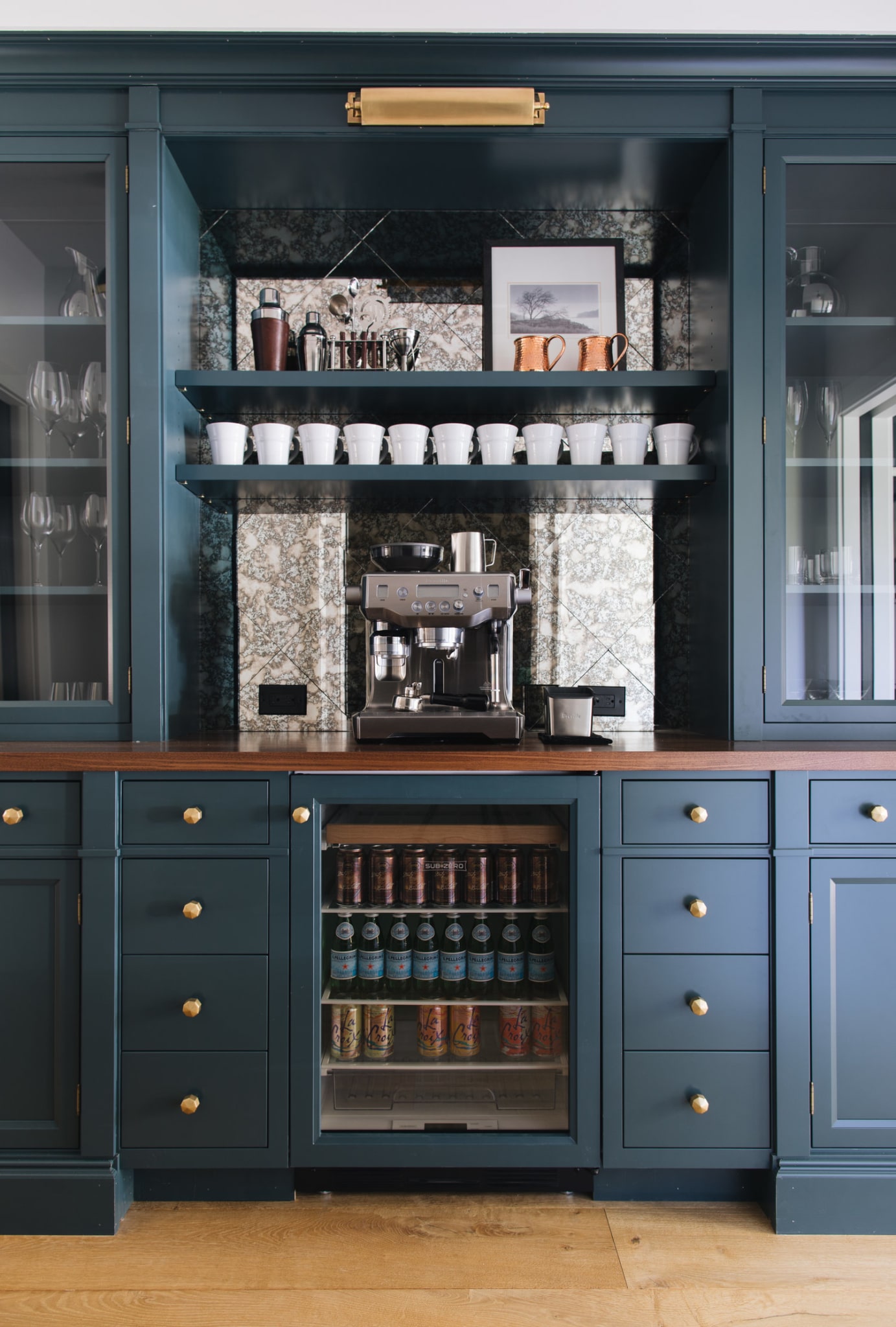 Jean Stoffer Design - Stoffer Photography Interiors - kitchen - kitchen design - coffee bar - coffee bar design - library light