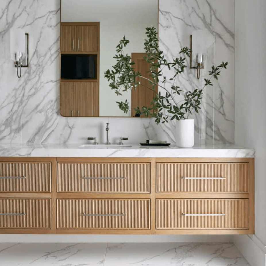 Morgan Farrow Interior Design - Nathan Schroder Photography - elegant bathroom design - bathroom decor - freestanding tub 