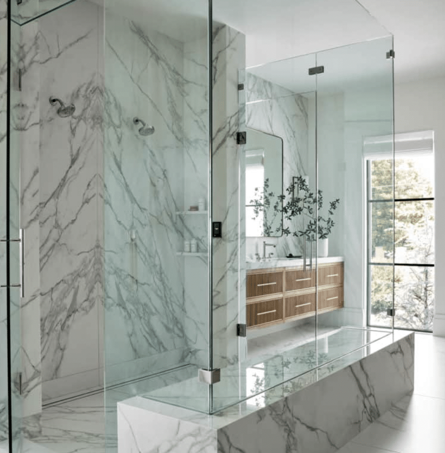 Morgan Farrow Interior Design - Nathan Schroder Photography - bathroom design - elegant bathroom decor - freestanding tub 