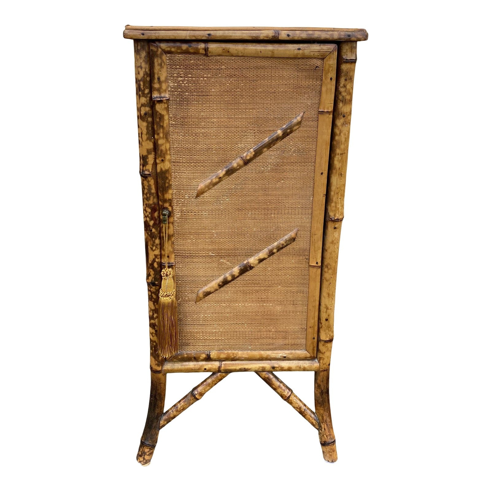 Chairish vintage bamboo cabinet - vintage - bamboo - bamboo furniture - living room decor - brilliant 