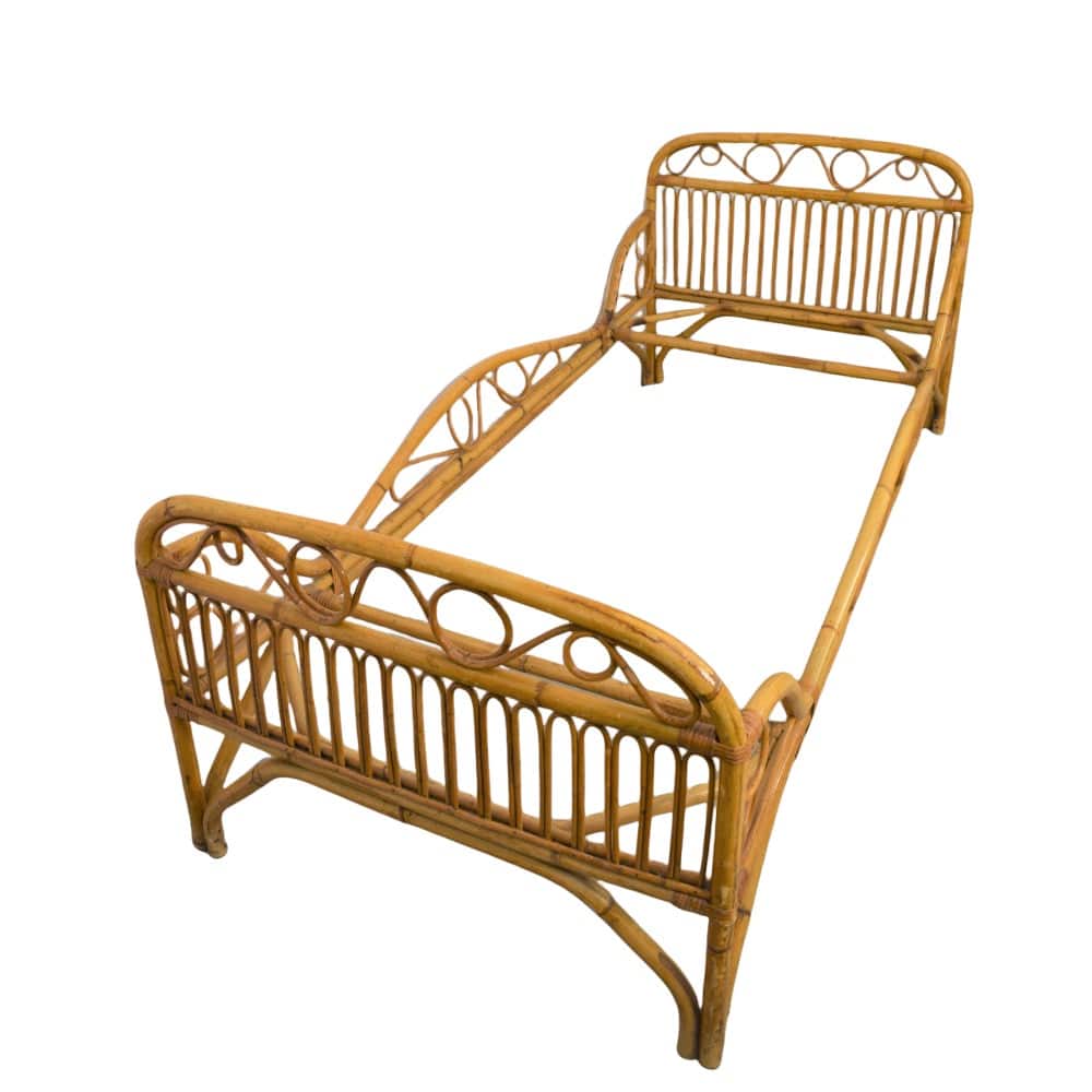 Vintage bamboo daybed from Chairish - bed- twin bed - family life