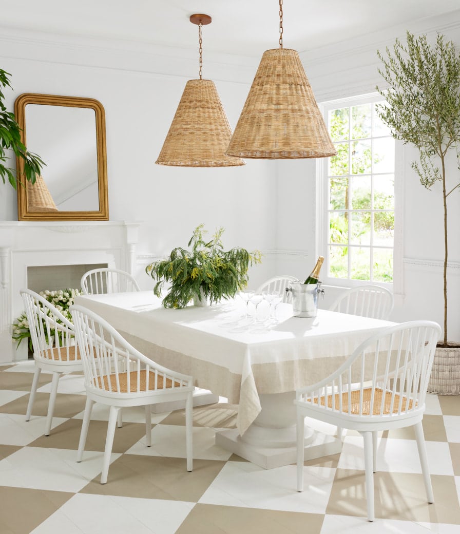 Serena & Lily Dining Room with Windsor chairs and pendants - dining - dining room inspiration - dining room decor