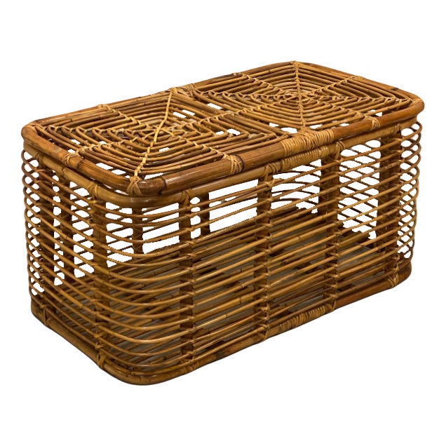 bamboo basket - Chairish - bamboo - home decor - restrained elegance