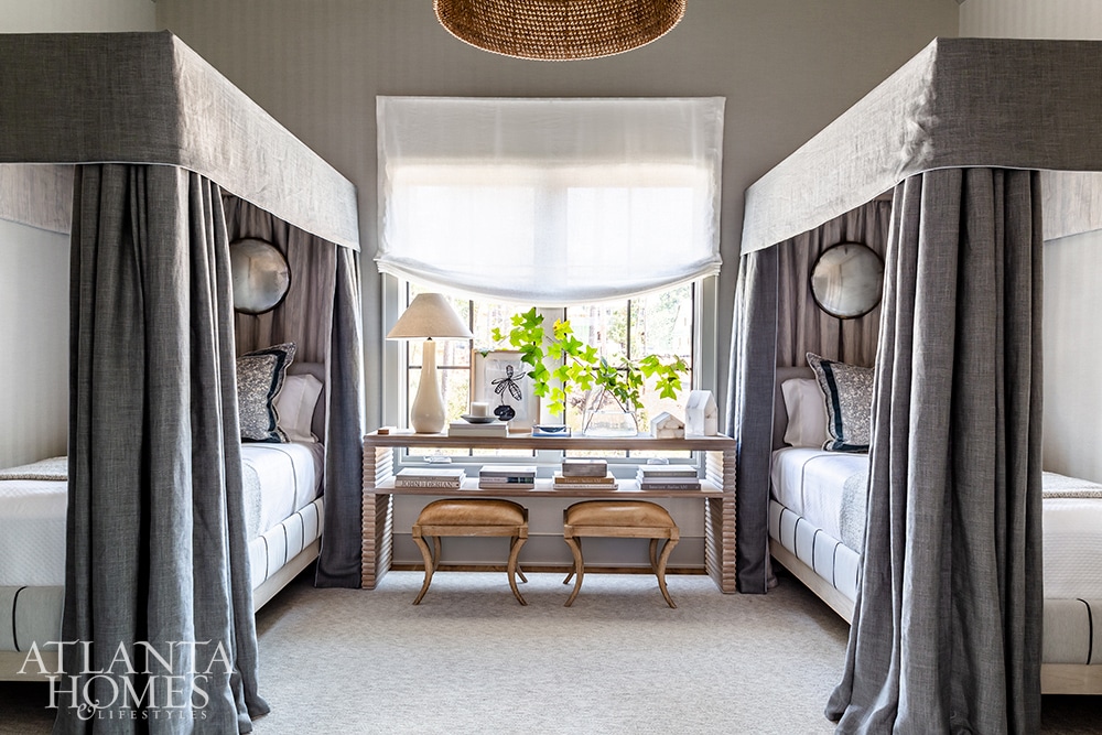twin beds - bedroom - bedroom design - bedroom decor - | Kenson Interiors | Atlanta Homes & Lifestyles | Jeff Herr Photography