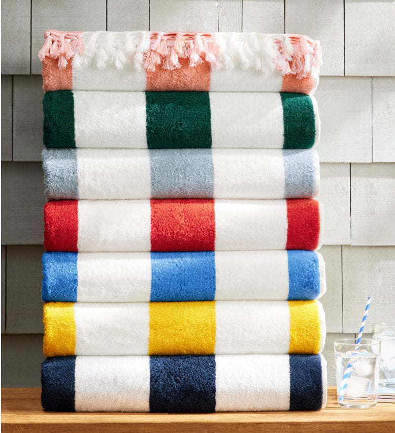 stripe beach towels - Serena & Lily pairs