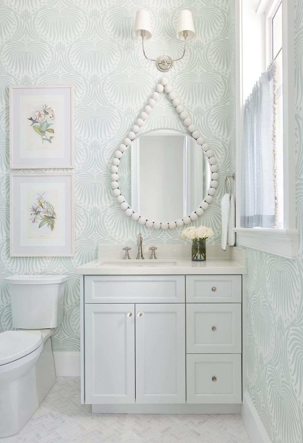 bathroom design - interior design - beach house - beach house design - Kara Miller Interiors - Brantley Photography - bathroom - bathroom decor - blue and white