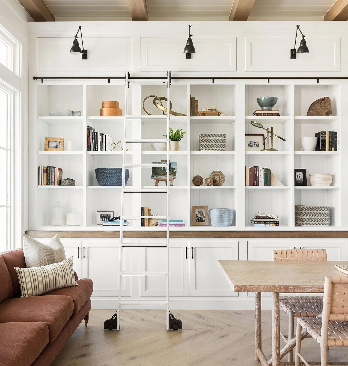 joyful McGee & Co - pairs = power of pairs - bookcase styling - Studio Mcgee - Lucy Call Photography