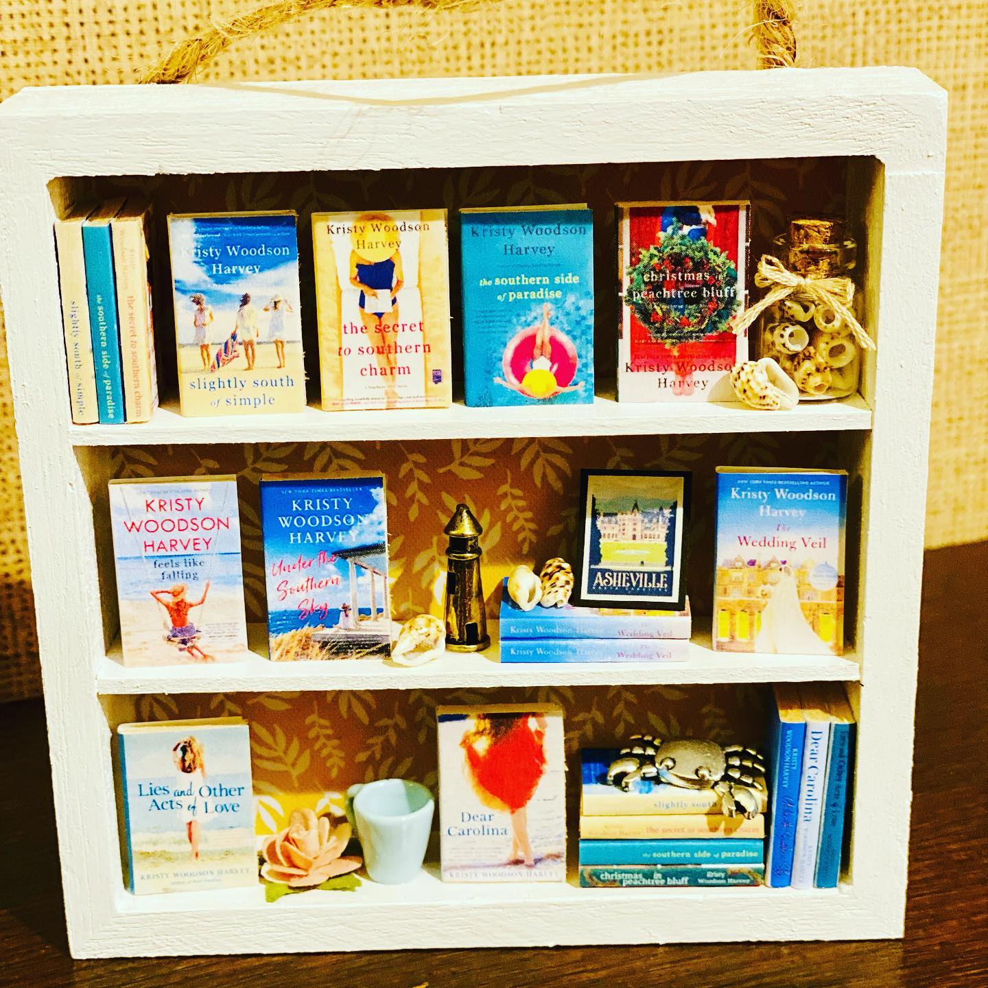 You guys! It’s all my books! In miniature! The cutest, most thoughtful, adorable gift from @meggss365, who I finally got to meet tonight! Best. Gift. Ever. @booksbybritton, you are too talented. 

Loved seeing sooooooo mannnnyyy of you tonight with @booktowne and can’t wait to post pics!! 💗💗💗
