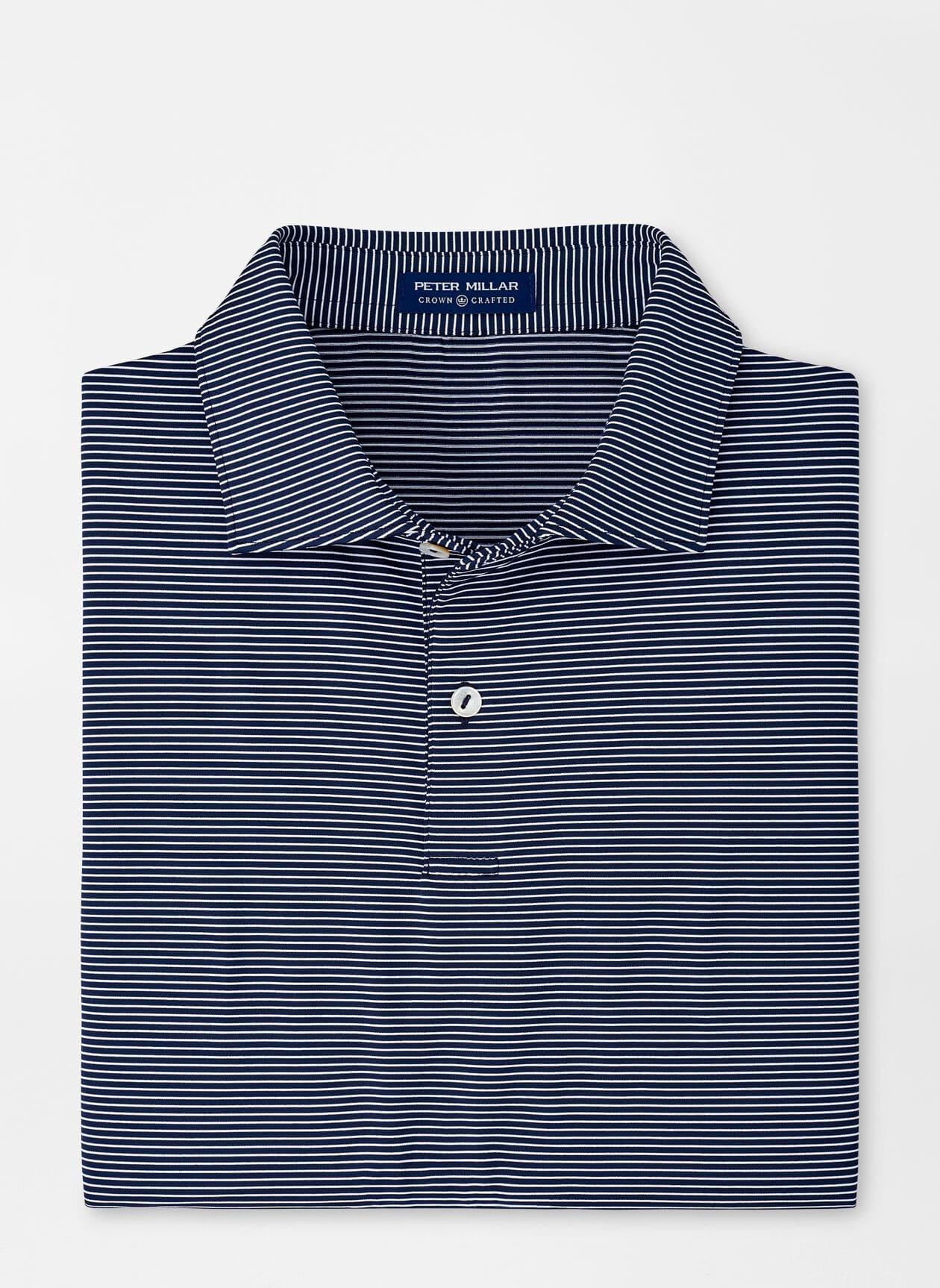 Peter Millar - blue and white knit shirt - strip knit shirt - Father's Day gift ideas