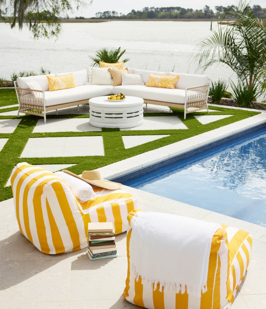Serena & Lily outdoor living - poolside - pool = pool furniture = patio furniture - porch furniture