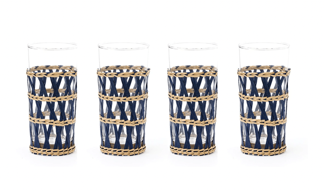 island wrapped iced tea glasses - glassware - glasses - Amanda Lindroth