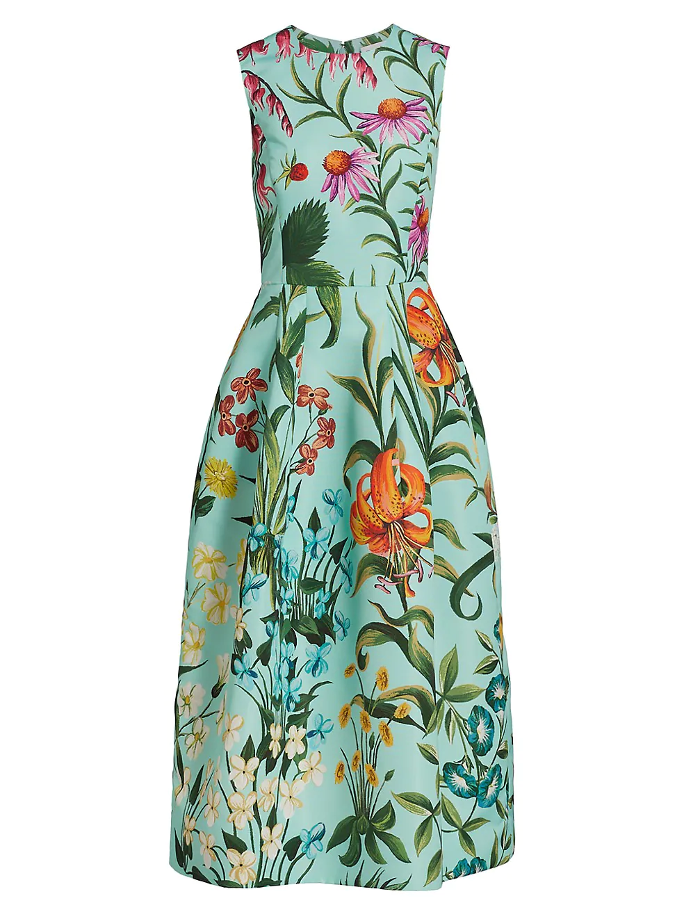 Floral Tapestry Sleeveless Faille Dress- saks fifth avenue - Flowered dress - flower dress - summer dress - glorious dress