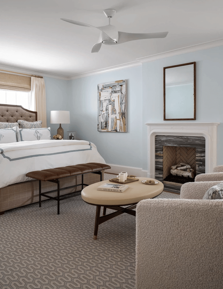 Dunbar Road Design - Nathan Schroder Photography - bedroom - bedroom design - bedroom decor = ceiling fan