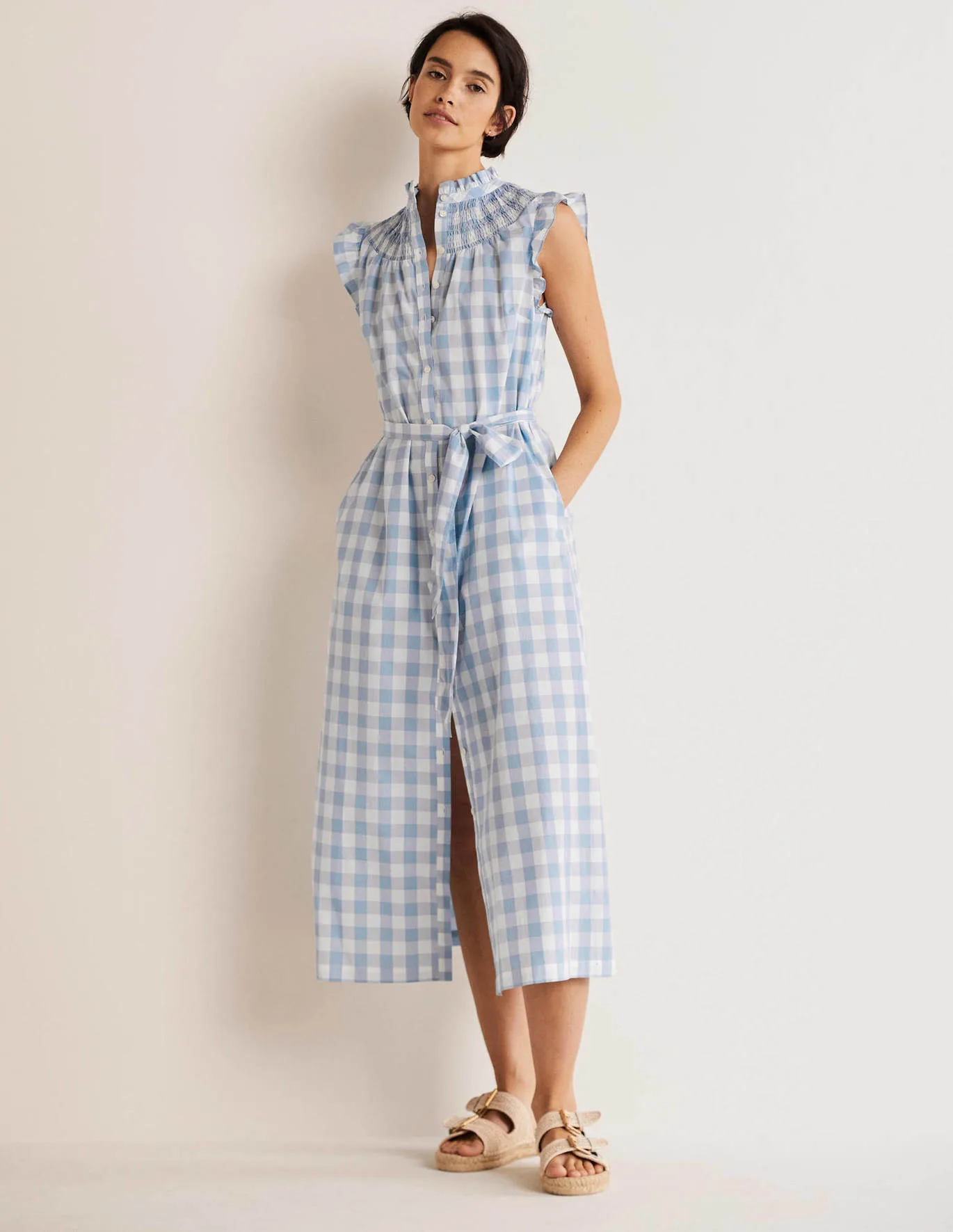 Plaid Dress- Boden - summer dress - summer fashions - blue and white - summer fashion - fashion