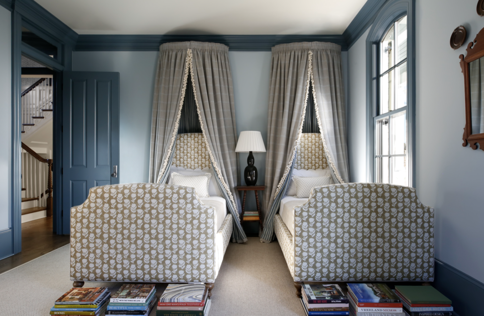 Sabbe Interiors - Paige Rumore Photography - bedroom - blue room - blue bedroom - twin beds - twin bedroom - bedroom decor