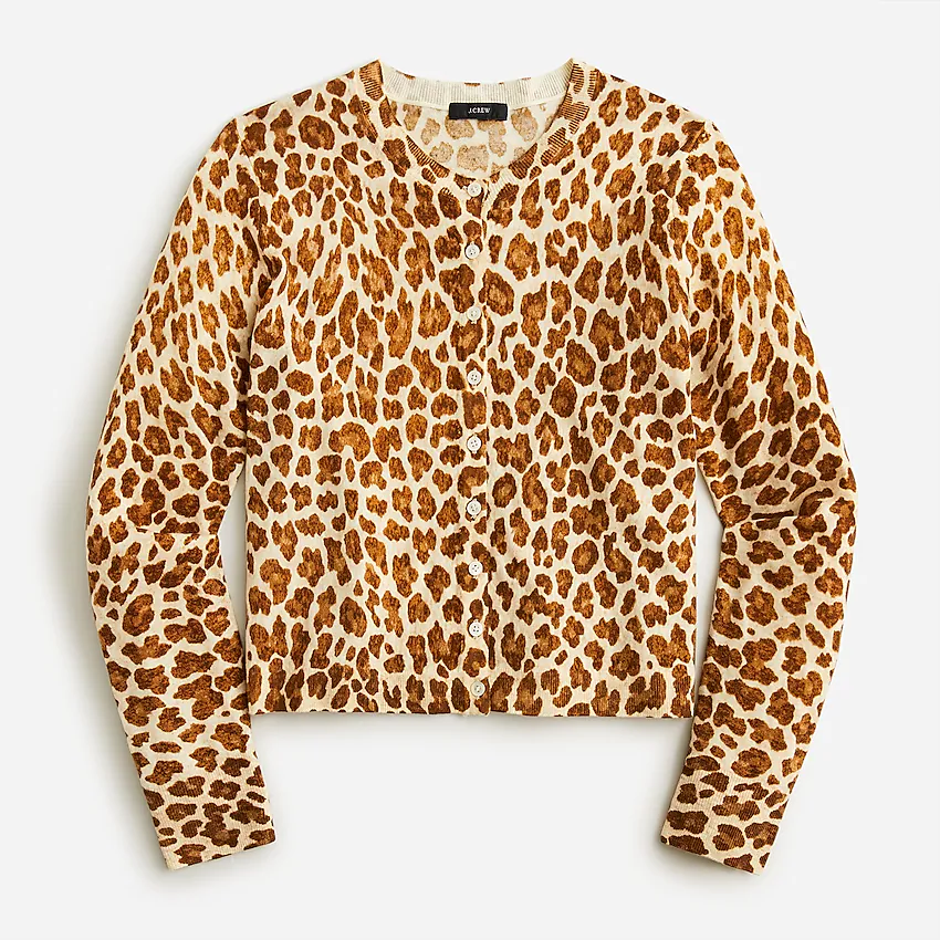 30% Off New Fall Items- j.crew - fashion, fall fashions, cardigan sweater, leopard print