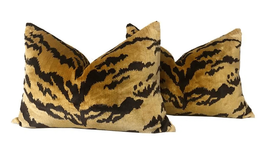 Most Loved Items - tiger Scalamandre pillows - chairish