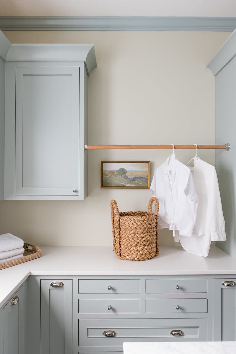 Whittney Parkinson Design , Sarah Shields Photography , laundry room, organization, blue and white