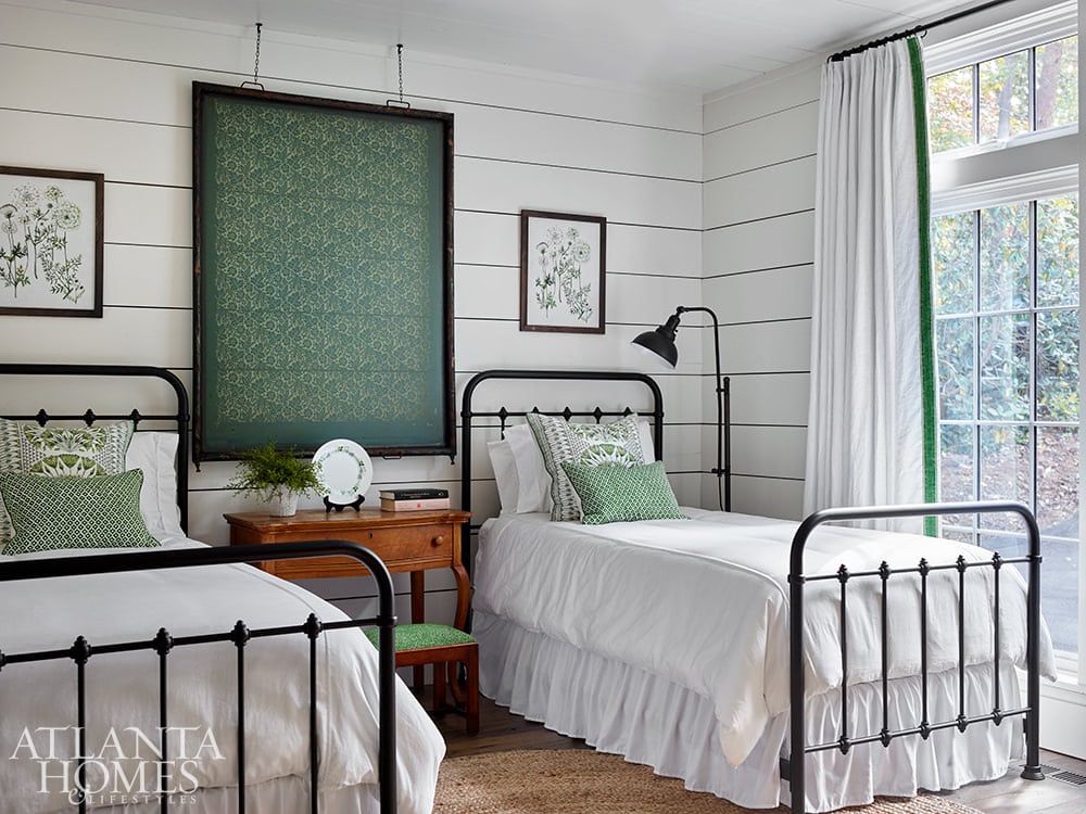 Source: Atlanta Homes & Lifestyle | Architect: Garret Daniel | Interior Design| Photography: Emily Followill Lake Burton home, bedroom, bedroom decor, bedroom design, twin beds