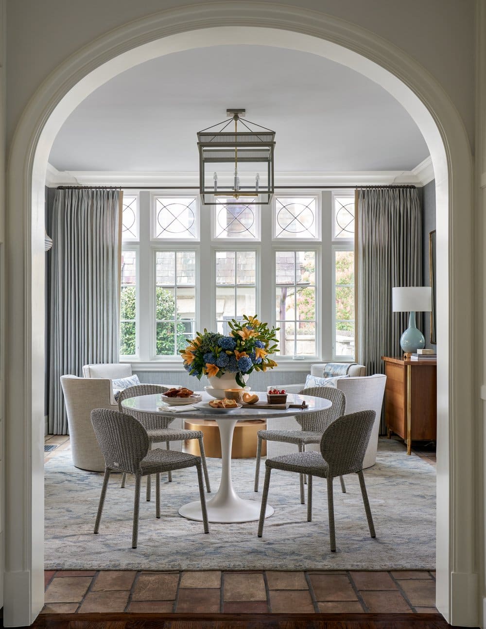 Mary Beth Wagner and photographed by Nathan Schroder Photography dining room design