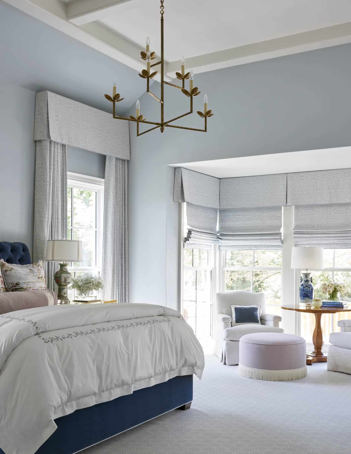 Collins Interiors, Nathan Schroder Photography, bedroom, bay window